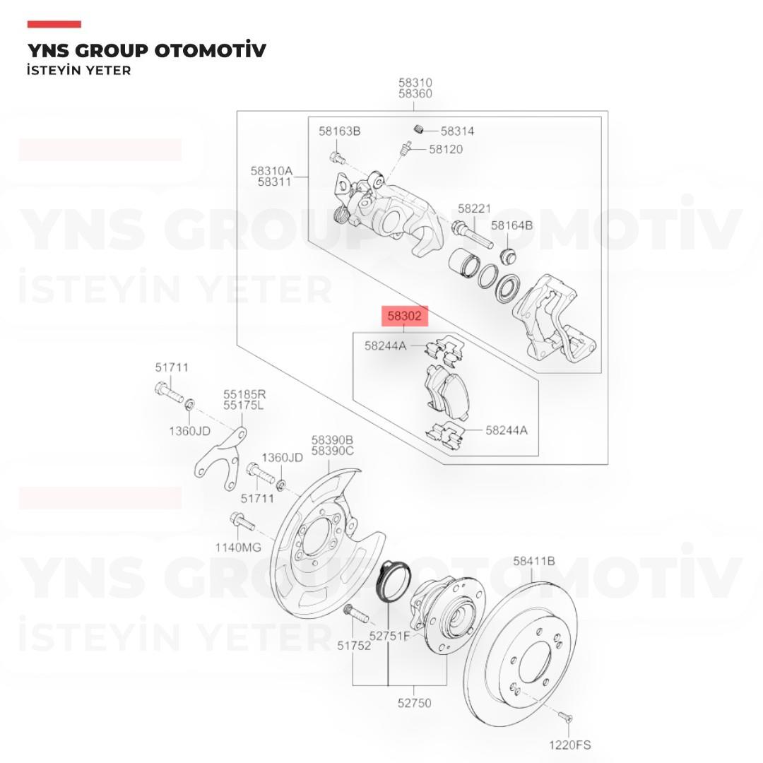 Kia Venga 10-19 Opel Astra F - G - H 98-10 Combo 05-11 Corsa C 1.7d 00-03 Meriva 03-17 Zafira 05-15 Arka Fren Balatası (Disk Tipi) Delphi - Lp1681