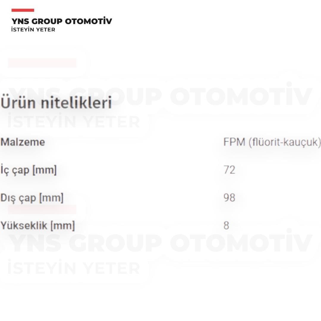 Hyundai Accent Blue Bayon I10 I20 I30 Kona 11- Kia Ceed Niro Picanto Rio Stonic 14- 1.0 T-gdi - 1.4 Gdi Krank Arka Keçesi (72x98x8) Victor Reinz - 815416400 / 2144303011
