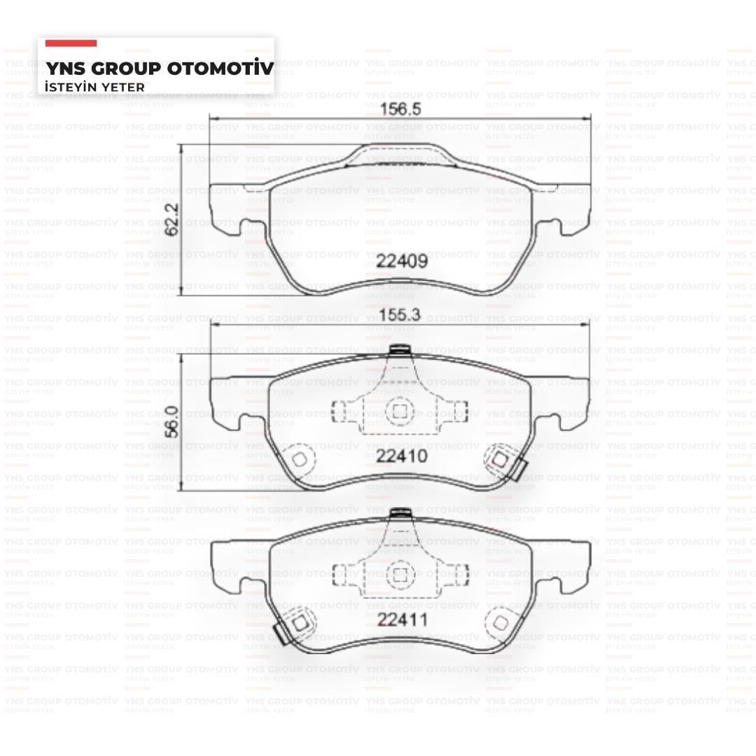 Mg Hs Rx5 Phev 19- Ön Fren Balatası Blueprint - Adbp420114