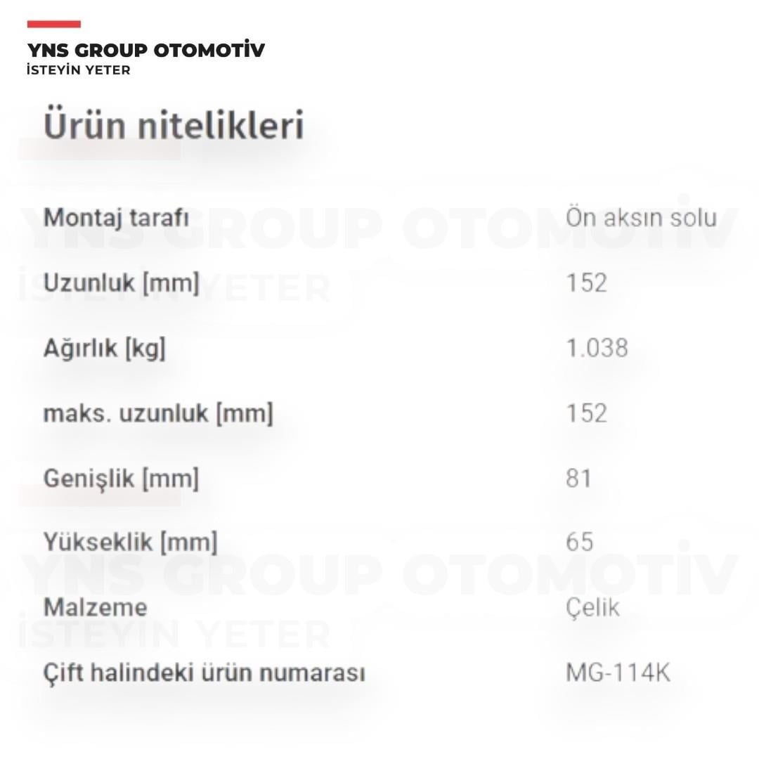 Mg Zs 18- Alt Rotil Sol Teknorot - Mg115k / 10803554
