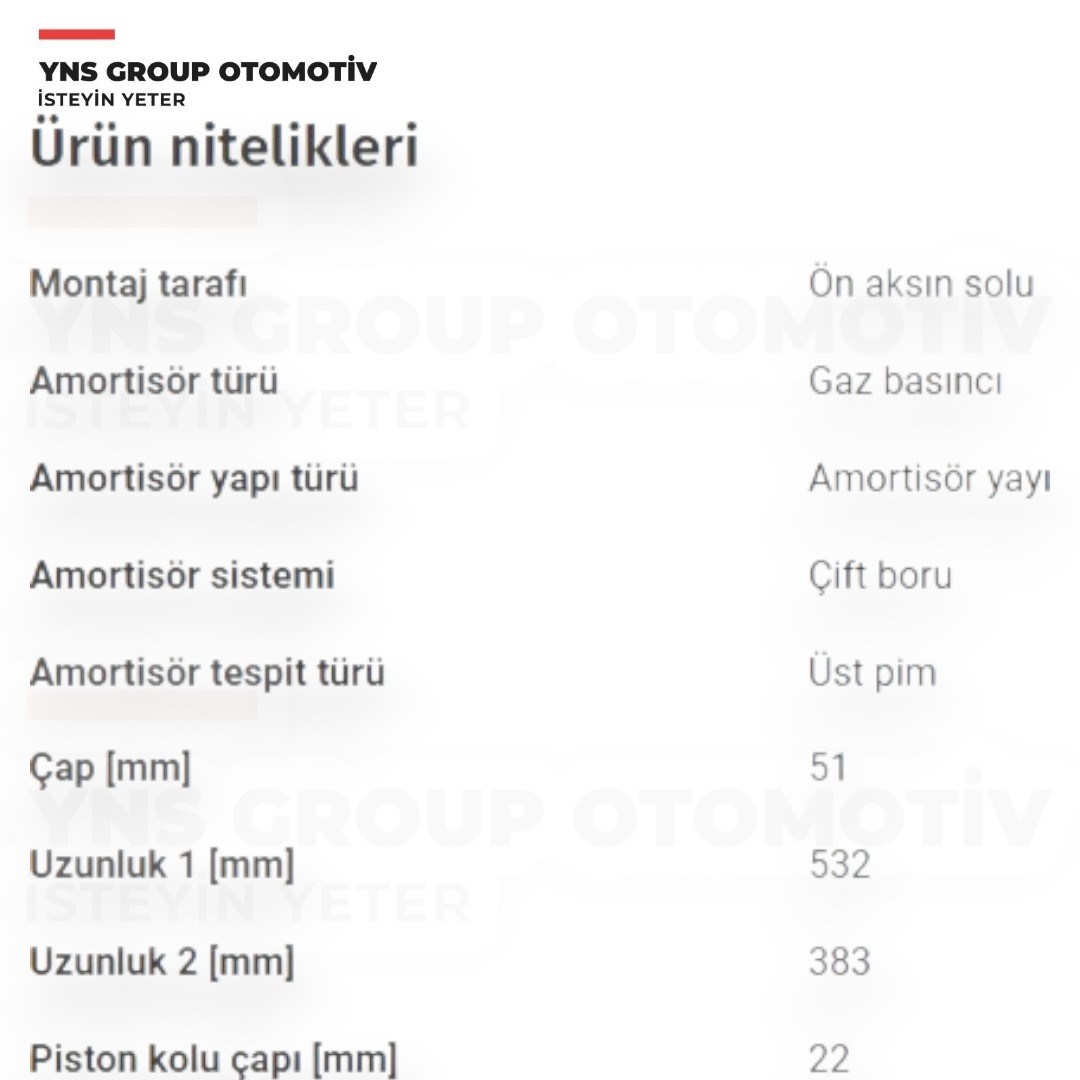 Citroen C-Crosser 07- Mitsubishi Outlander 07-12 Peugeot P4007 07-13 Ön Amortisör Sol Sachs - 316994 / 4060a173