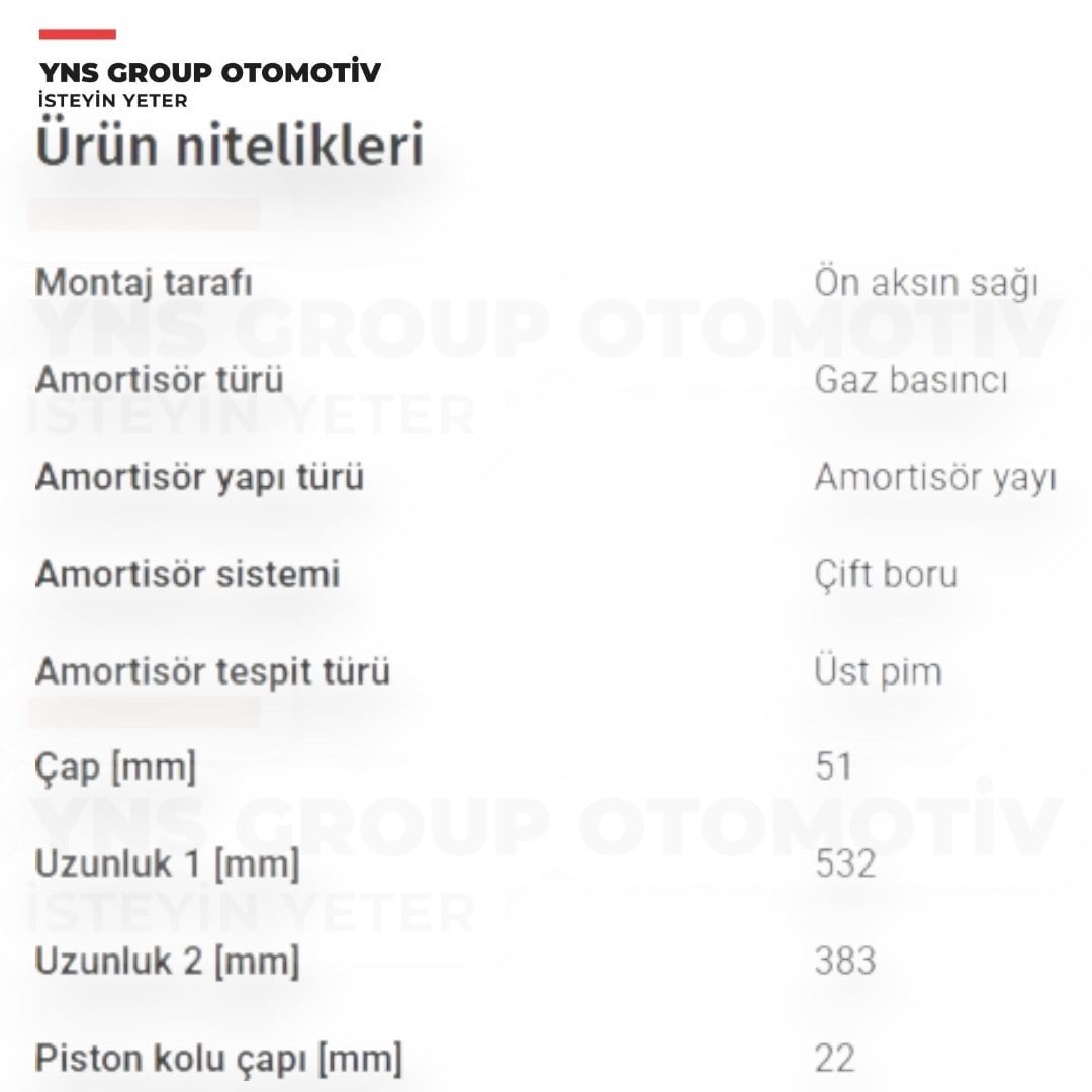 Citroen C-Crosser 07- Mitsubishi Outlander 07-12 Peugeot P4007 07-13 Ön Amortisör Sağ Sachs - 316995 / 4060a174