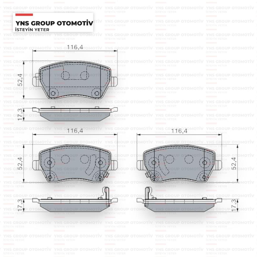 Nissan Micra Note 05- Suzuki Splash Renault Clio III - IV Modüs 05- Mercedes Citan 13- Ön Fren Balatası Takım Delphi - Lp1865