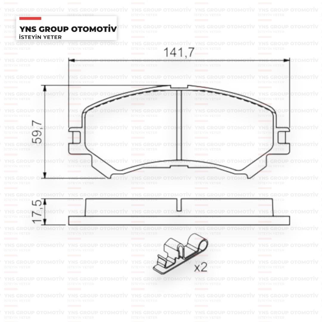Nissan Qashqai Xtrail 14- Renault Kadjar 14- Ön Fren Balatası Takım Blueprint - Adn142176