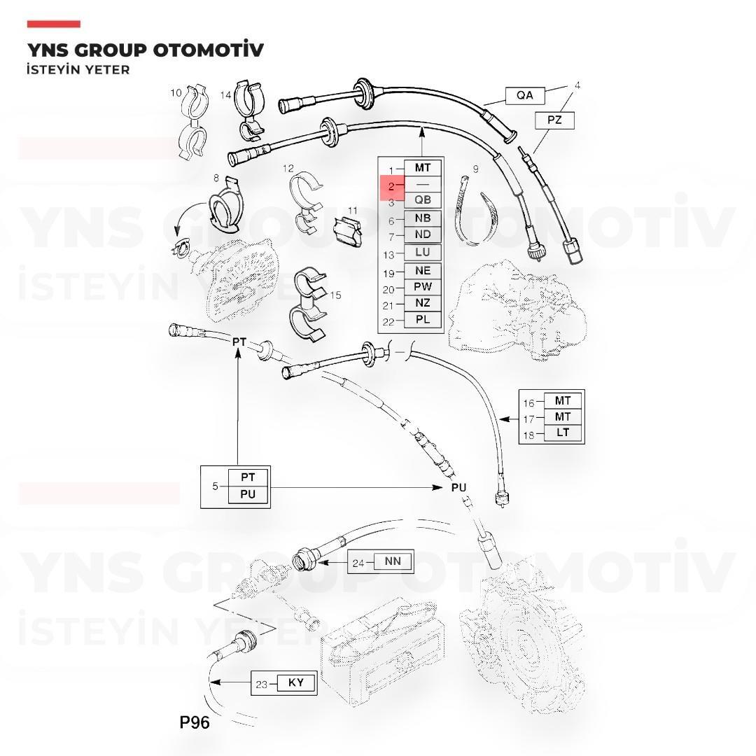 Opel Astra F Corsa B Vectra A 90-96 Kliometre Teli (855 mm) Cavo - It5907607 / 1268332