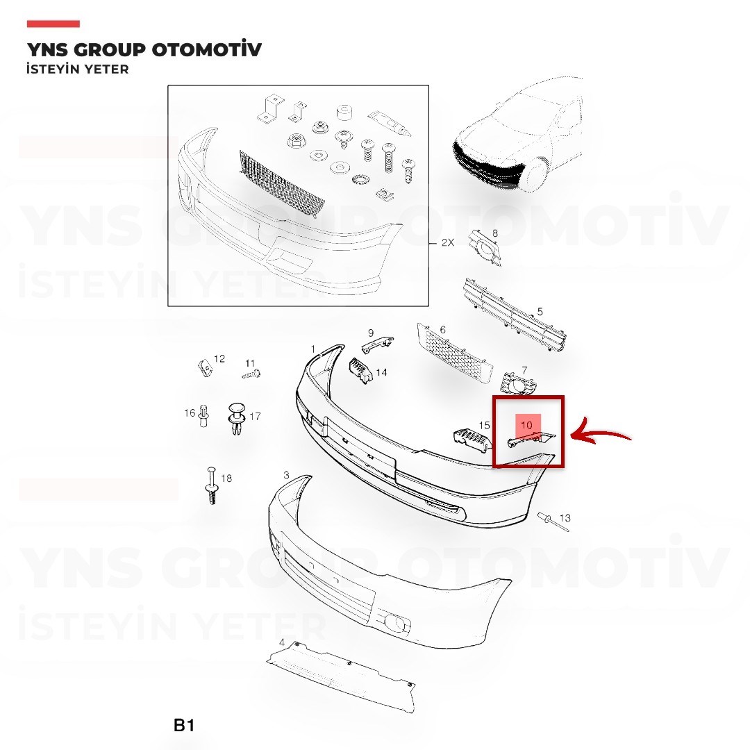 Opel Astra G 98-07 Ön Tampon Braketi Sol Gm Orjinal - 90559499