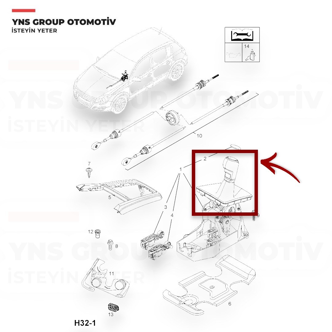 Opel Astra H 04-10 Vites Körüğü (Körük) + Topuzu (6 İleri Vites) Yns - 55351706 / 5738024