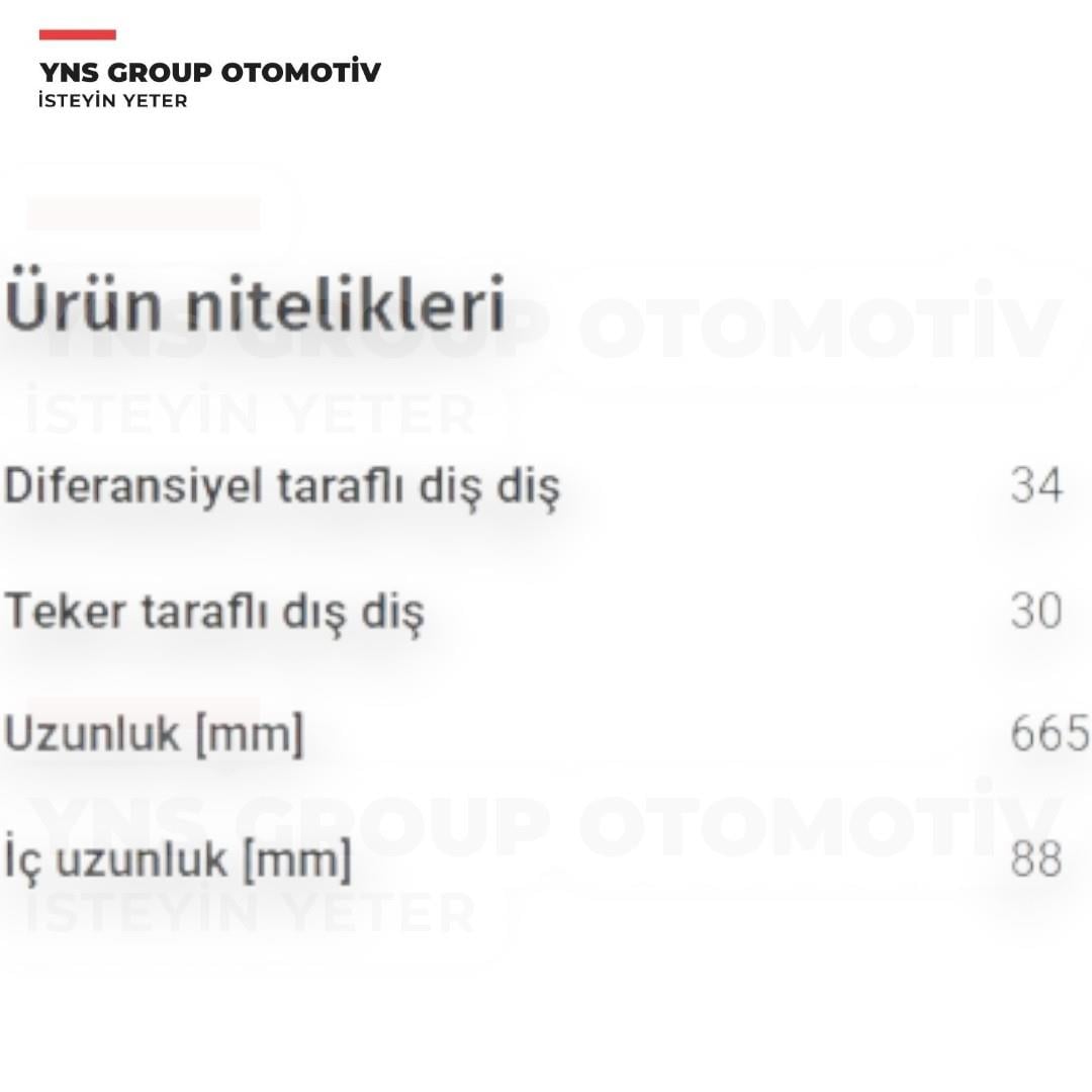 Opel Astra J Insignia A 13-17 (6t45) Otomatik A16 xht - B16dth Ön Aks Mili Komple Sol Yns - 5374059