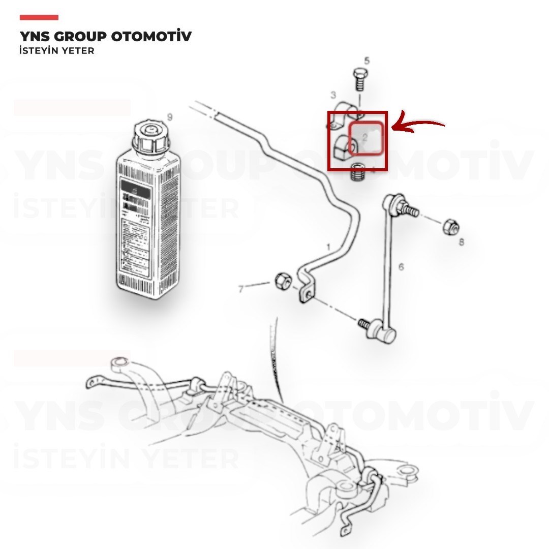 Opel Vectra B 95-02 Ön Viraj Demir Orta Lastiği (17 mm) Yns - 9191649 / 350086