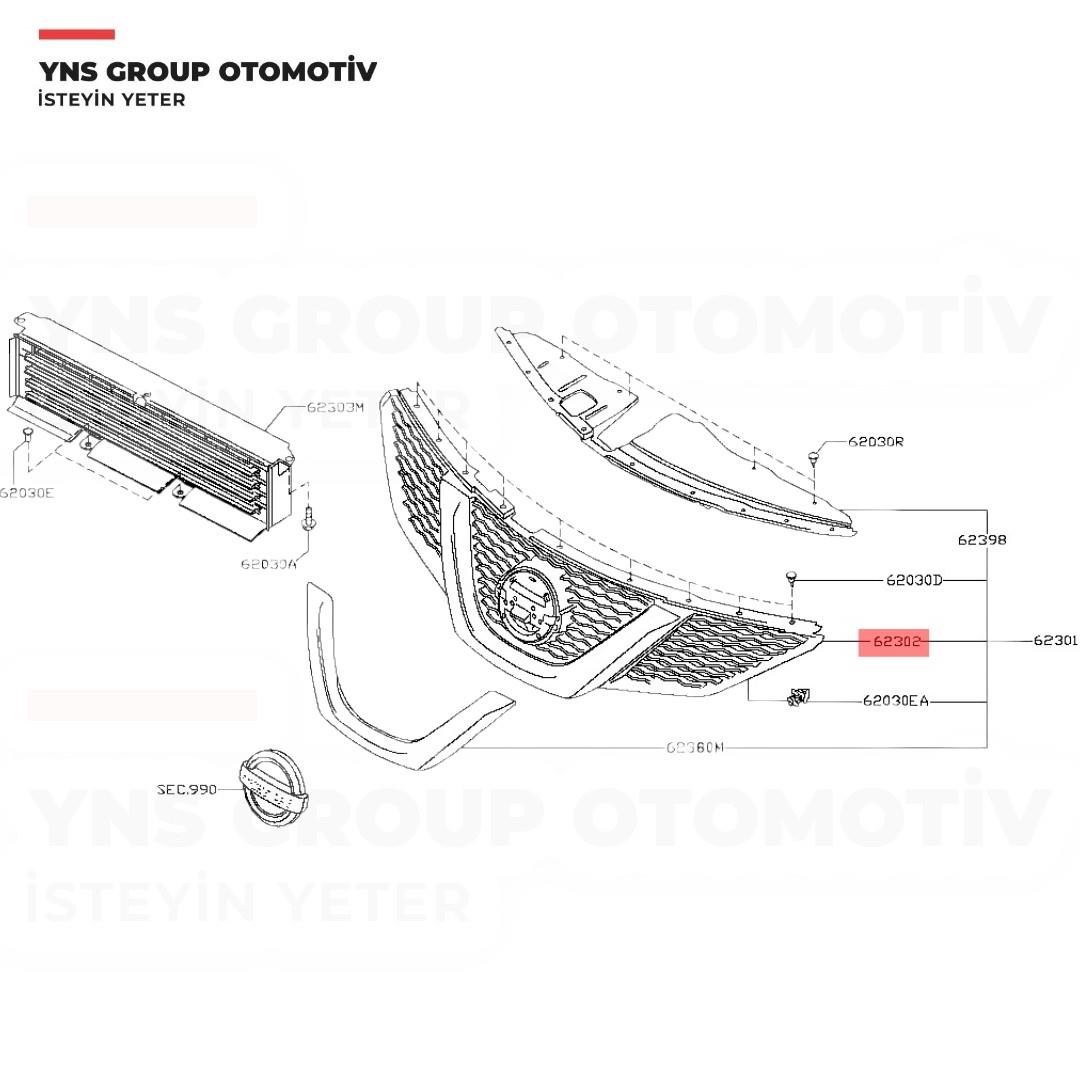 Nissan Qashqai 14-16 Ön Panjur (Armasız + Kameralı Tip) Yns - 623104ea1d