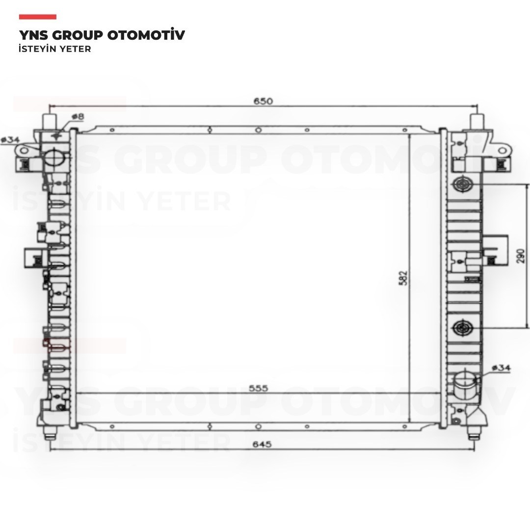 Ssangyong Actyon + Sports Kyron 06-14 2.0 Xdi - 2.7 Motor Su Radyatörü (A/T - Otomatik) Yns - 2131009250