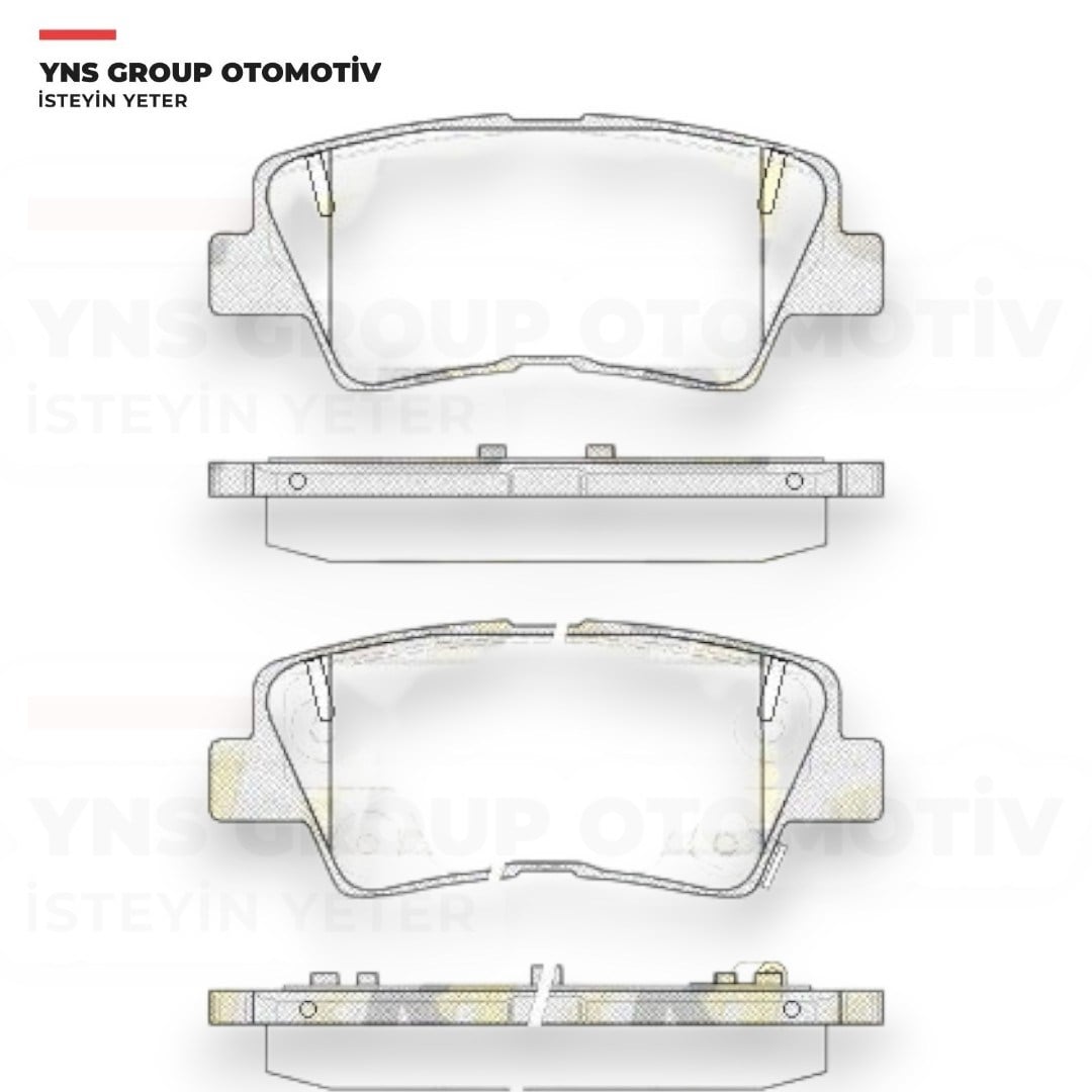 Ssangyong Korando 10- 2.0 e-Xdi / 19- Tivoli Xlv 15- Torres 22- 1.5 - 1.6 Xdi Arka Fren Balatası (Yay Delikli) RoadHouse - 2136252 / 48413350b0