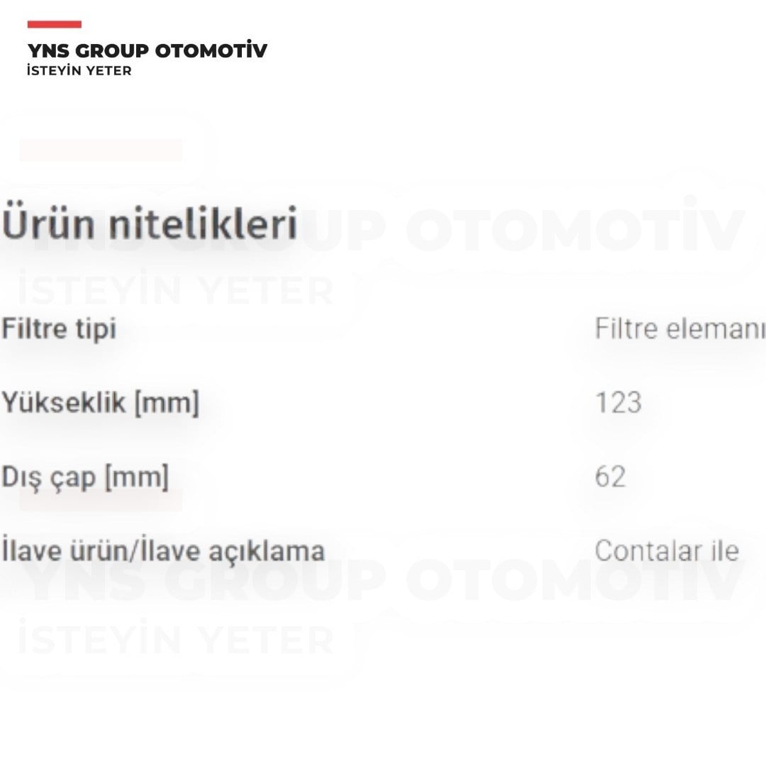 Ssangyong Korando 19- (1.5 - 1.6 e-Xgdi) Tivoli 19- Torres 22- Xlv 20- (1.5 Tgdi- 1.6 Xdi) Yağ Filtresi Elemanı Blueprint - Adg02161 / 6731803009