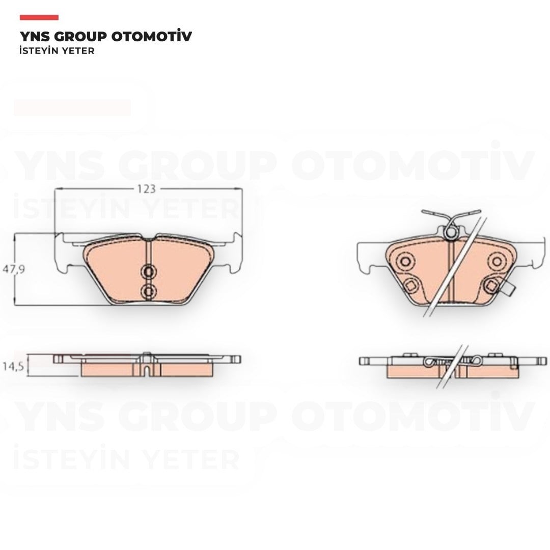 Subaru Forester 18- Outback 15- Xv 17- Arka Fren Balatası Trw - Gdb3639 / 26696al000