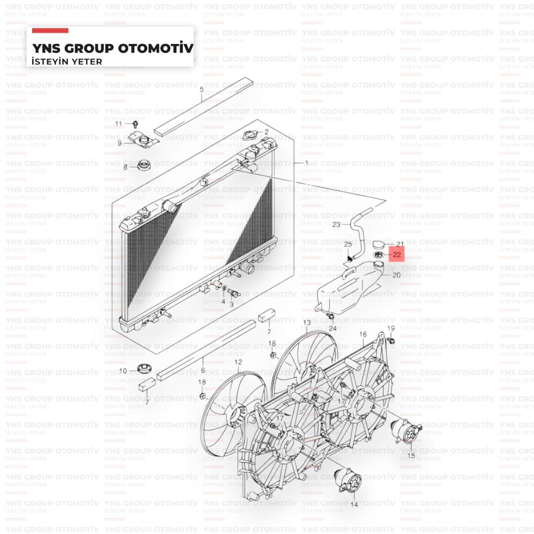 Suzuki Grand Vitara Swift Sx4 Splash Radyatör Yedek (Ek) Su Deposu Kapağı Contası Orjinal - 1793360b00