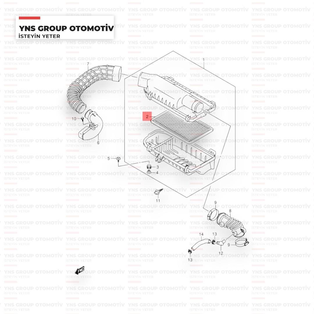 Suzuki Swift 17- Ignis 16- 1.2 cc Hava Filtresi Sakura - A14590