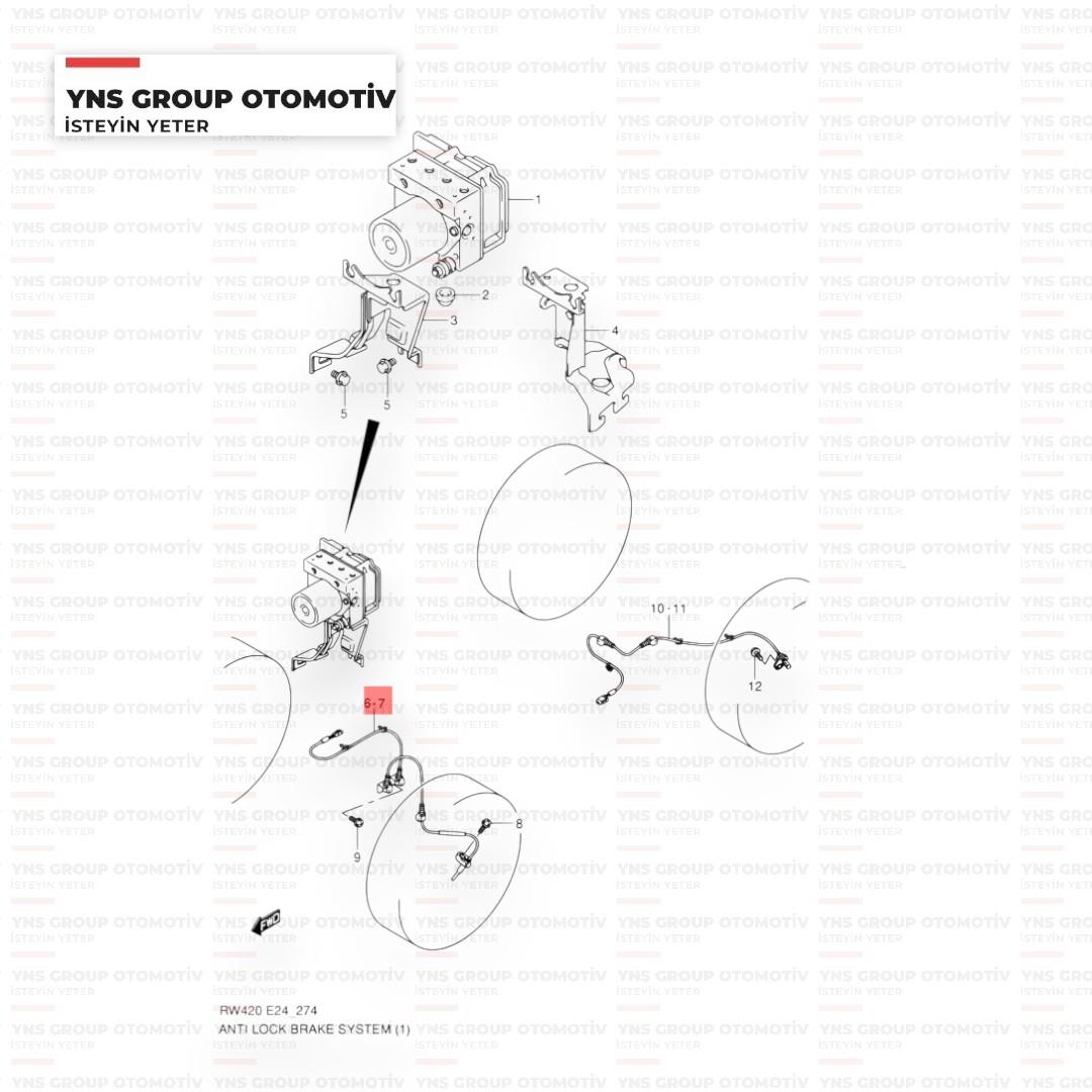 Suzuki Sx4 10- Ön Abs Sensörü Sağ - Sol Yns - 5622079j10