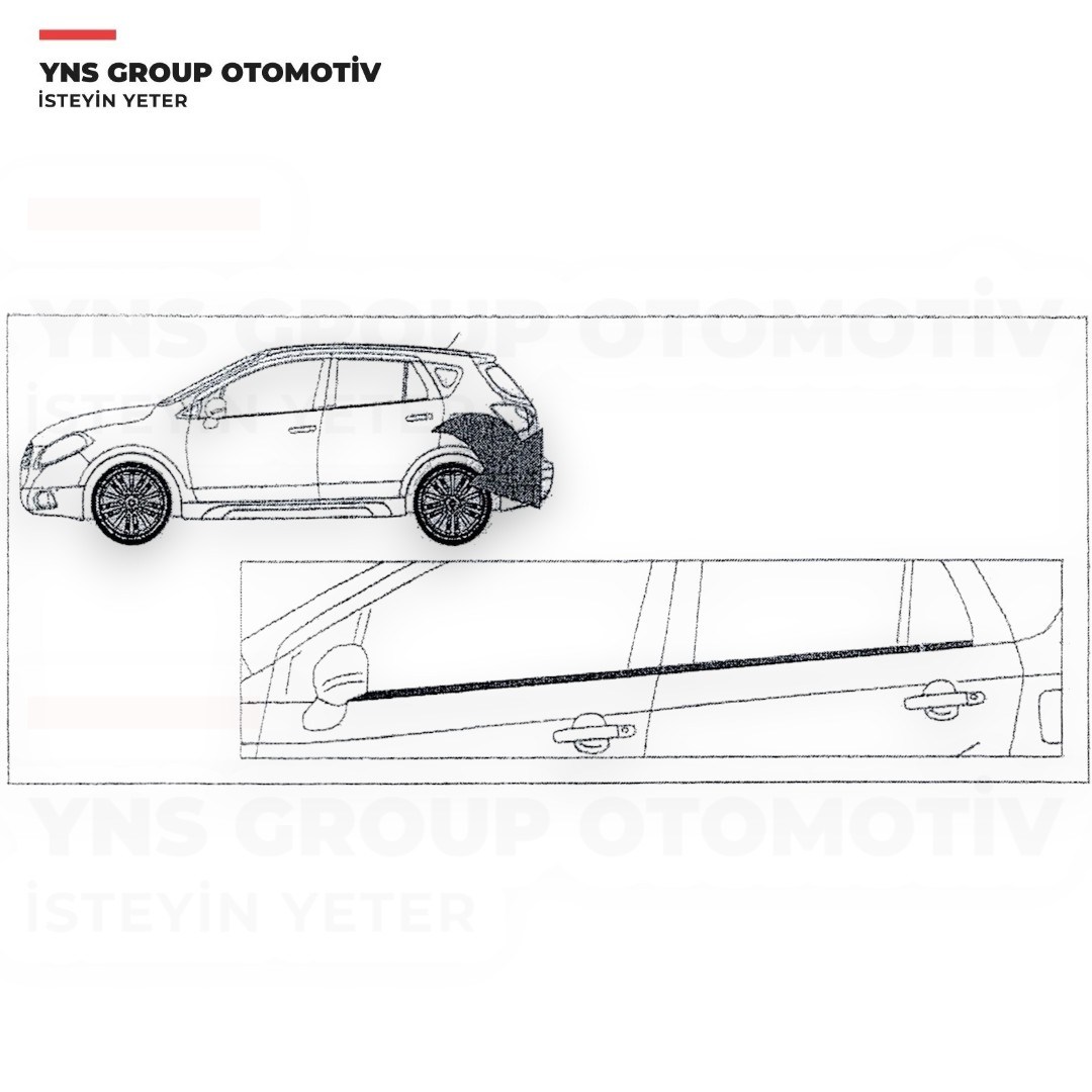 Suzuki Sx4 S-Cross 13-21 Hb Cam Kenar Sıyırıcı Fitili Nikelajı Dış (Takım) Yns - 023556630