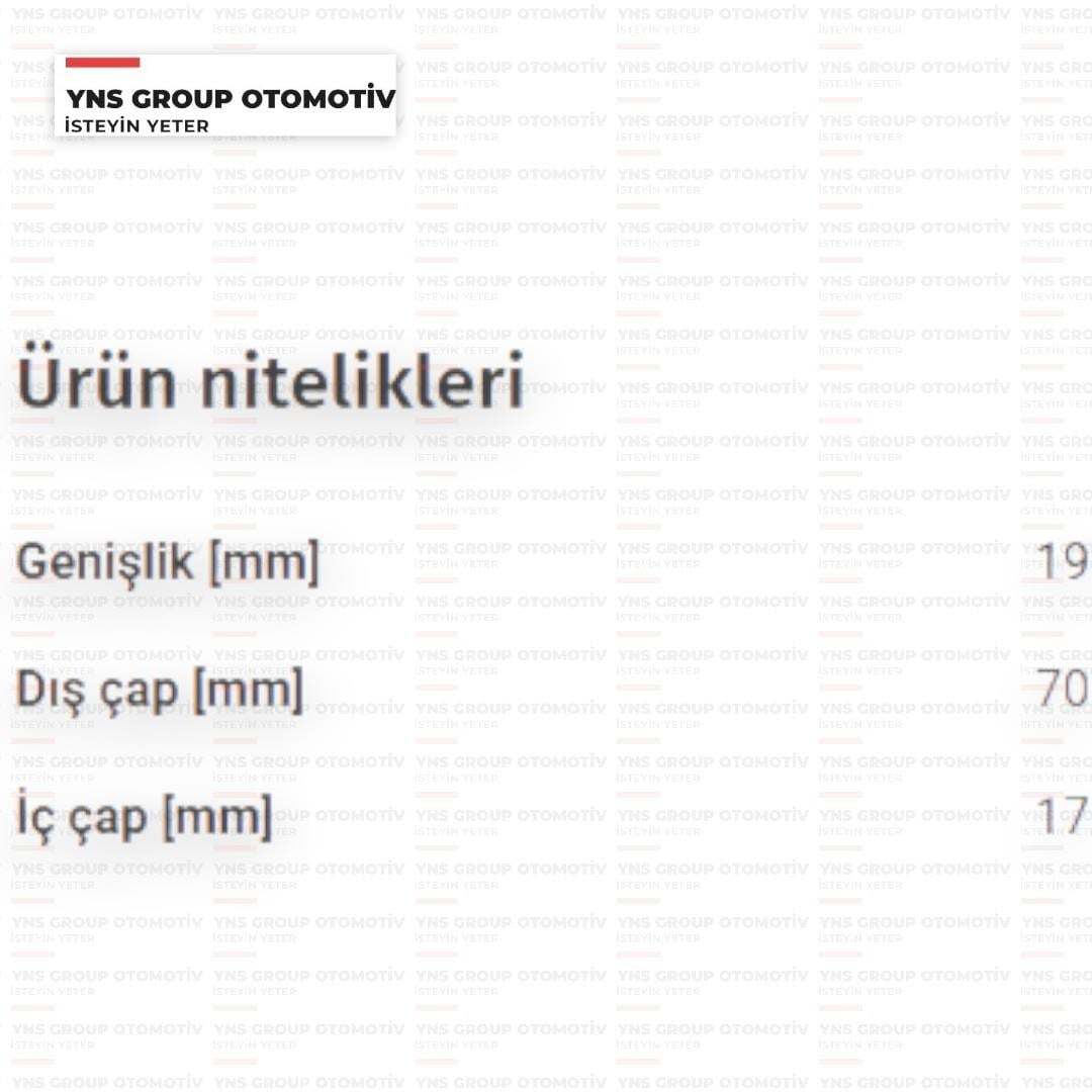 Toyota Auris Corolla 13-19 Yaris 10-16 1.33 cc V Kayışı Gergi Rulmanı (17x70x19) Aba - 25659355