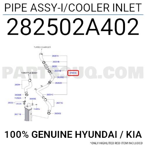 TURBO İNTERCOOLER GİRİŞ BORUSU KOMPLE RİO 05- 1,5 DİZEL ORJİNAL