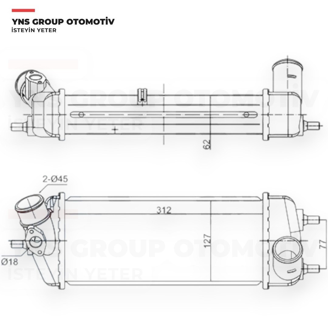 Hyundai Accent Era 05-10 Kia Rio 05-10 1.5 Tci Dizel Turbo Intercooler Radyatörü Yns - 282702a401 / 282712a401