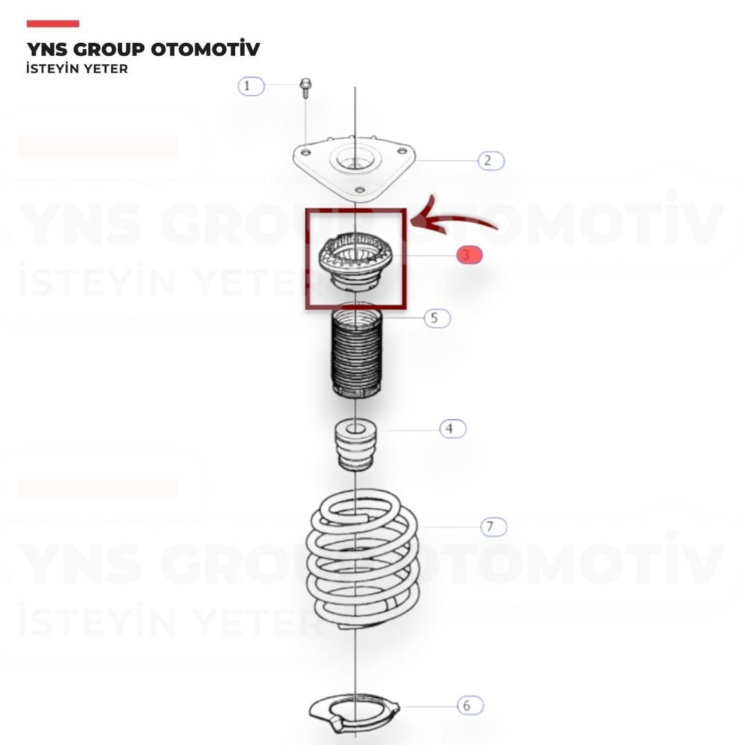 Volvo C30 C70 S40 06-12 V40 12-19 V50 04-12 Ön Amortisör Rulmanı Sachs - 801041v / 31262470