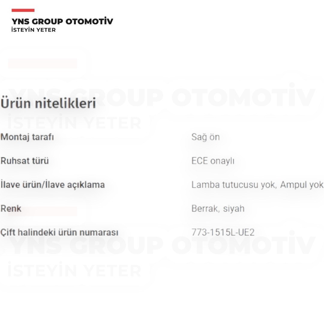 Volvo S40 V40 03-04 Ön Sinyal Lambası Sağ (Siyah) Depo - 7731515rue2 / 30621836