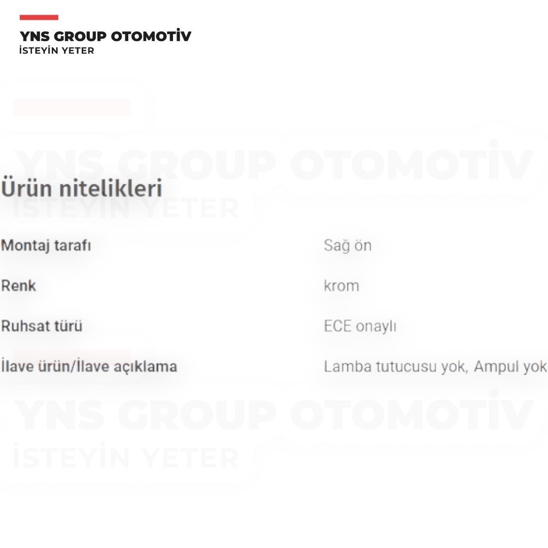 Volvo S40 00-02 V40 00-04 Ön Sinyal Lambası Sağ (Krom) Tyc - 30621832