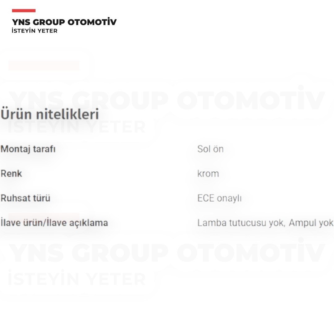 Volvo S40 00-02 V40 00-04 Ön Sinyal Lambası Sol (Krom) Tyc - 30621831