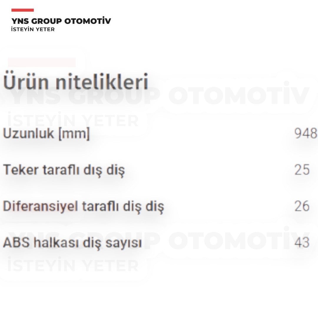 Volvo S40 V40 95-04 2.0 cc (B4204s- B4204t) Ön Aks Mili Komple Sağ Gsp - 262035 / 8251533