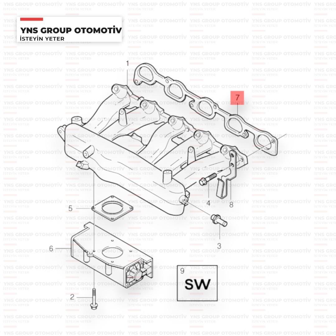 Volvo S60 00-10 C70 S70 V70 98-05 S80 98-05 Xc70 97-07 Xc90 12-14 2.4 - 2.5 Emme Manifold Contası Payen - Jd5288 / 9458534