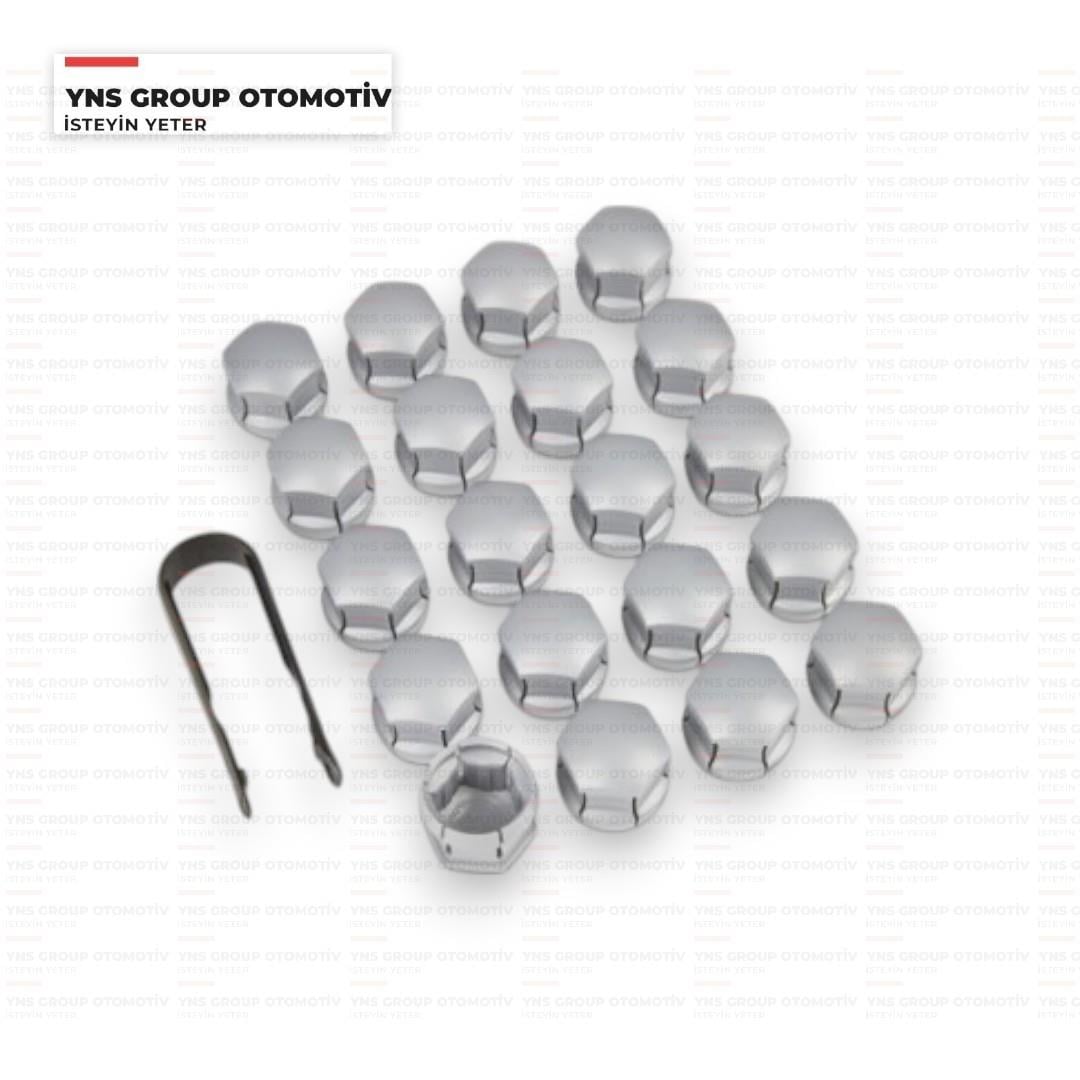 Volvo S60 11-18 Bijon Somun Kapağı Set (20'li) Gri Orjinal - 31660917