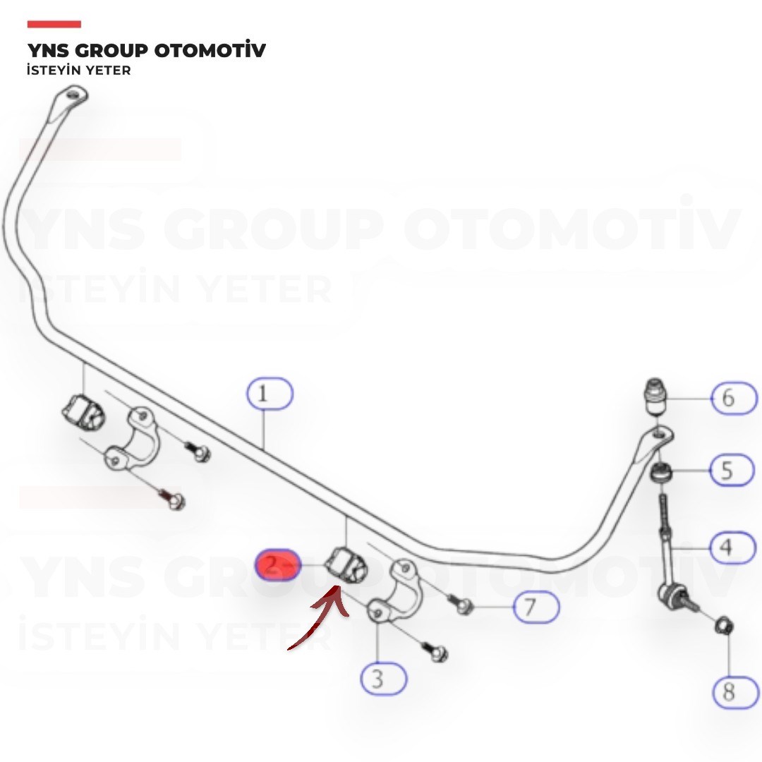 Volvo S60 V60 10-18 V70 07-15 S80 06-16 Xc60 10-18 Xc70 07-16 Arka Viraj Demir Orta Lastiği Febi - 106551 / 30748926