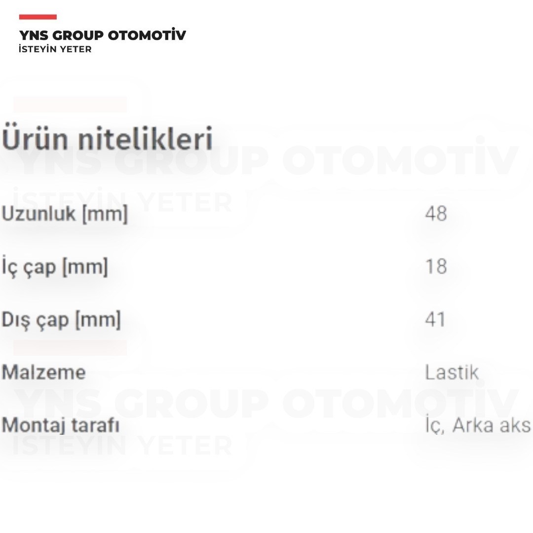 Volvo S60 V60 10-18 V70 07-15 S80 06-16 Xc60 10-18 Xc70 07-16 Arka Viraj Demir Orta Lastiği Febi - 106551 / 30748926