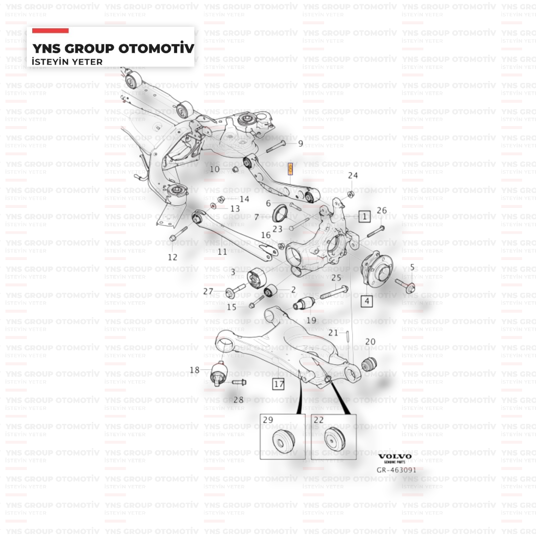 Volvo Xc60 Xc90 16-25 Arka Denge Kolu Üst Sağ - Sol Delphi- Tc4890 / 31360584