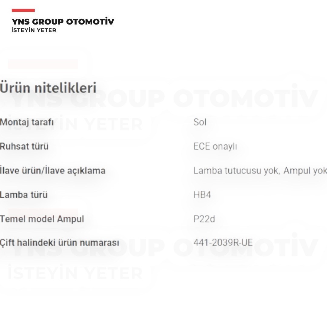 Vw Caddy 03-10 Golf V 04-13 Tiguan 07-18 Touran 03-10 Ön Sis Farı Lambası Sağ Depo - 4412039lue / 1t0941699c