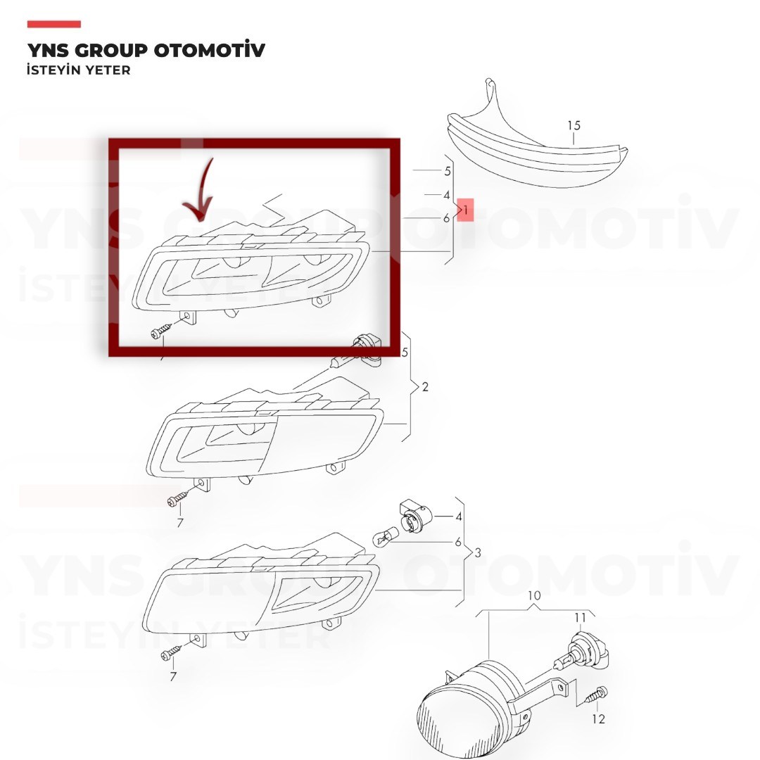 Vw Polo / Gti 10-14 Ön Tampon Sis Farı Sağ (Gündüz Farlı) Yns - 6r0941062e