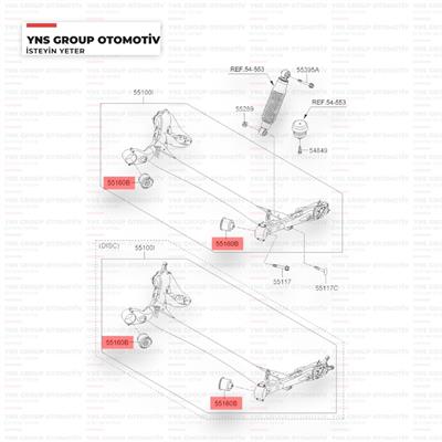 Hyundai Accent Blue 11- Arka Dingil (Travers) Burcu Takozu Yns - 551601r000