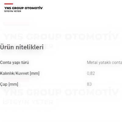 Alfa Romeo 147 - 156 - 159 Fiat Bravo Stilo 04- Opel Astra H Vectra C Zafira 04- 1.9 Cdti Silindir Kapak Contası (Kertiksiz - 0.82 mm) Victor Reinz - 613585500 / 5607875