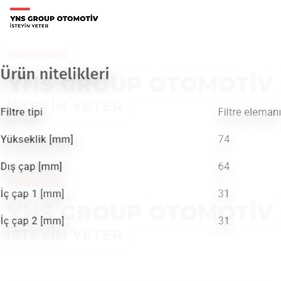 Alfa Romeo 159 05-11 Opel Astra H Vectra C Zafira B 05-10 1.9 Dth Yağ Filtresi Elemanı Ufi - 2504900
