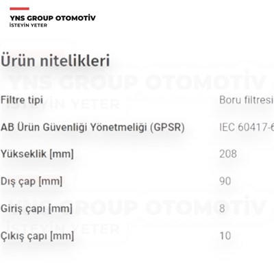 Alfa Romeo 159 05- Guiletta 10-18 Mito 08-15 Citroen Nemo 10- Fiat 500 Bravo Doblo Fiorino G.Punto + Evo Linea Panda Stilo Strada Opel Combo Peugeot Bipper 1.3 Mjt - 1.9 Jtd Yakıt (Mazot) Filtresi (2 Çıkışlı) Filtron - Pp9663 / 77363657