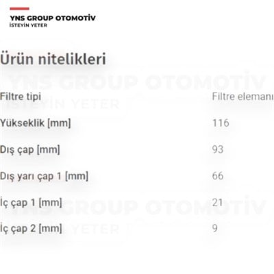 Alfa Romeo Giulietta Mito 10-18 Fiat 500 Doblo Ducato Fiorino Panda Punto Egea 15-21 Jeep Compass Renegade 15- Opel Combo D 12-21 1.3 - 1.6 - 2.0 Mjt Yakıt (Mazot) Filtresi Elemanı Ufi - 2605200 / 77366607