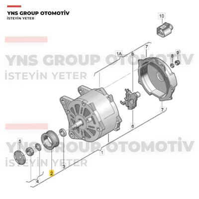 Audi A1 A3 10-15 Seat Arona Ibiza Leon Toledo Skoda Fabia Kamiq Karoq Scala Skoda Octavia Süperb Yeti Vw Arteon Golf Jetta Passat Polo Scirocco Tiguan Touran 1.2 - 1.4 Tsi Alternatör (Şarj Dinamosu) Kasnağı (Gergisi) Ina - 535015510 / 03c903119c