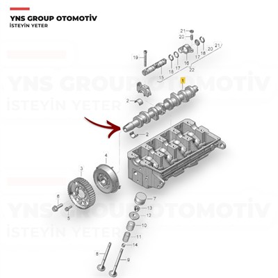 Audi A3 A4 A6 00-05 Seat Cordoba Ibiza Leon Toledo 02-09 Skoda Fabia Octavia Süperb 02-09 Vw Bora Caddy Golf Jetta Passat Polo Sharan Touran Transporter T5 02-10 1.9 Tdi Eksantrik Mili (Çelik) Gemşaft - Vwtnp05 / 038109101r