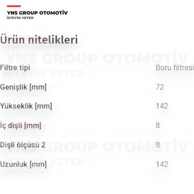 Kia Pride 1.3 cc 90-01 Yakıt (Benzin) Filtresi Mando - Eff00059t / Mb35920490