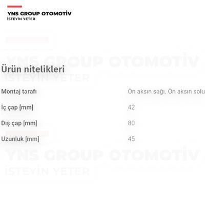 Chery Omoda 5 22- Ön Porya (Teker) Rulmanı Yns - T113001030