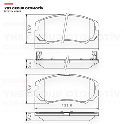 Chery Tiggo 7 Pro 8 Pro 21- Omoda 5 21- Ön Fren Balatası (Kulaksız) Yns - T1e3501080