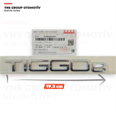 Chery Tiggo 8 Pro 22-24 Bagaj Yazısı Arka (TIGGO 8) Orjinal - 609000085aa