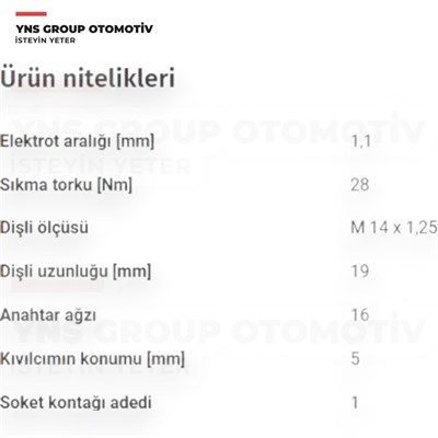 Chevrolet Aveo T250 / T255 08- 1.4 Cruze 09- 1.6 Ateşleme Bujisi (Fr7lcx+) Bosch - 0242236542