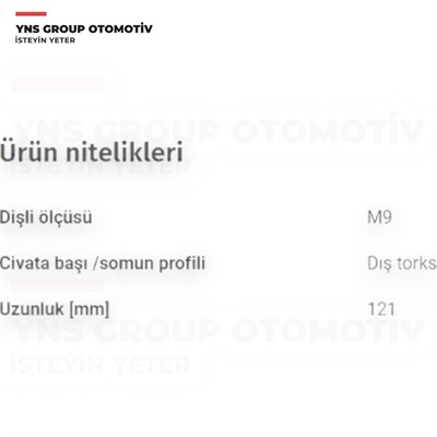 Chevrolet Aveo T300 Cruze 10- Opel Astra J Corsa D - E Insignia A Meriva B Mokka Zafira C 10- 1.4 16v Turbo Silindir Kapak Saplaması (Civatası) (Takım) Elring - 751970 / 55566811